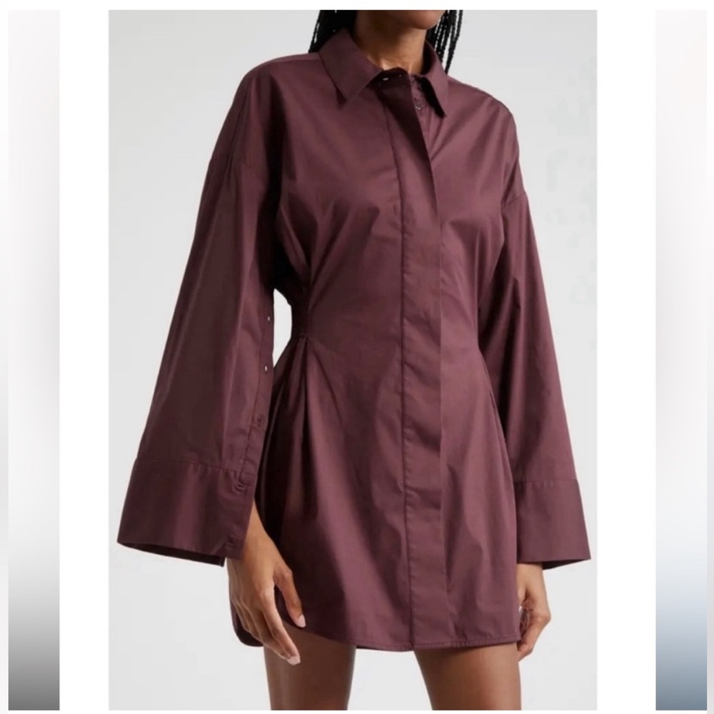 STAUD Cindy Dress Merlot S